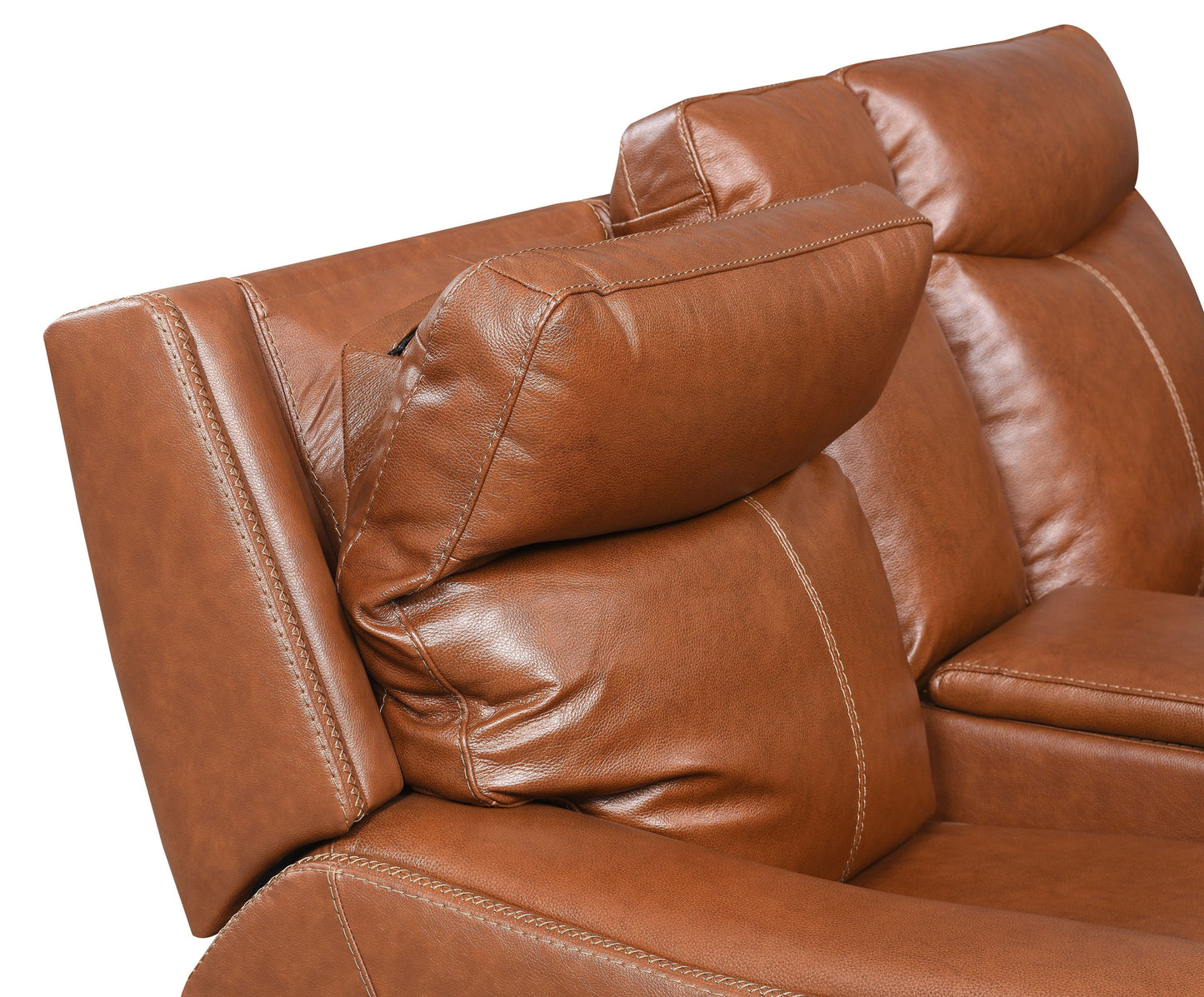 Steve Silver Natalia - Top Grain Leather 3 Piece Power Reclining Living Room Set - Brown
