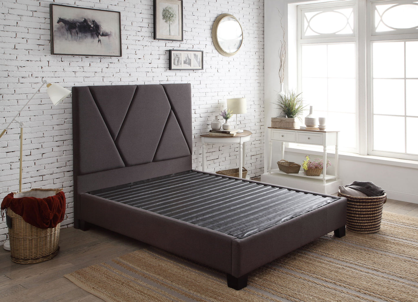 Modern - Full Headboard - Dark Grey