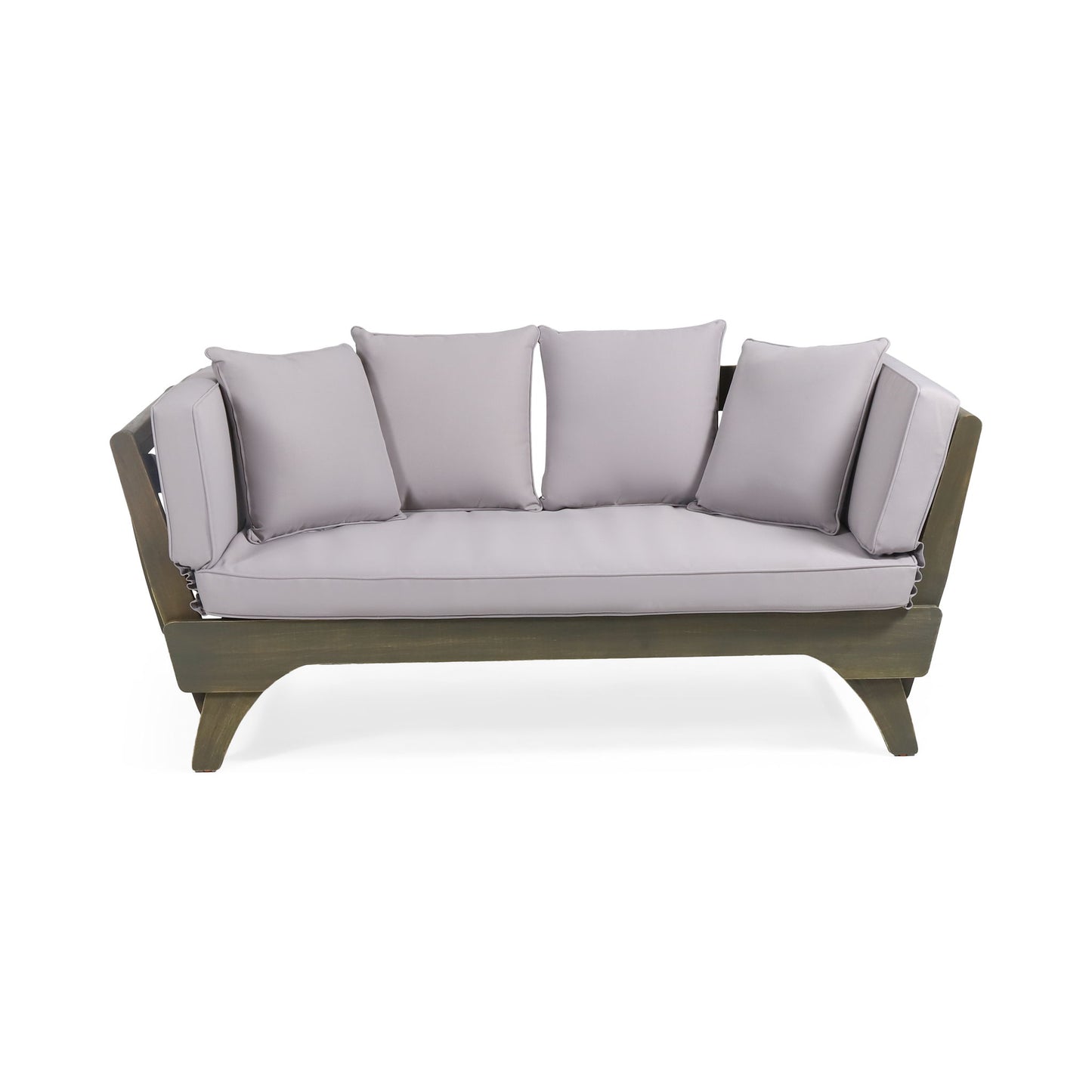 Outdoor Acacia Wood Expandable Daybed With Cushions