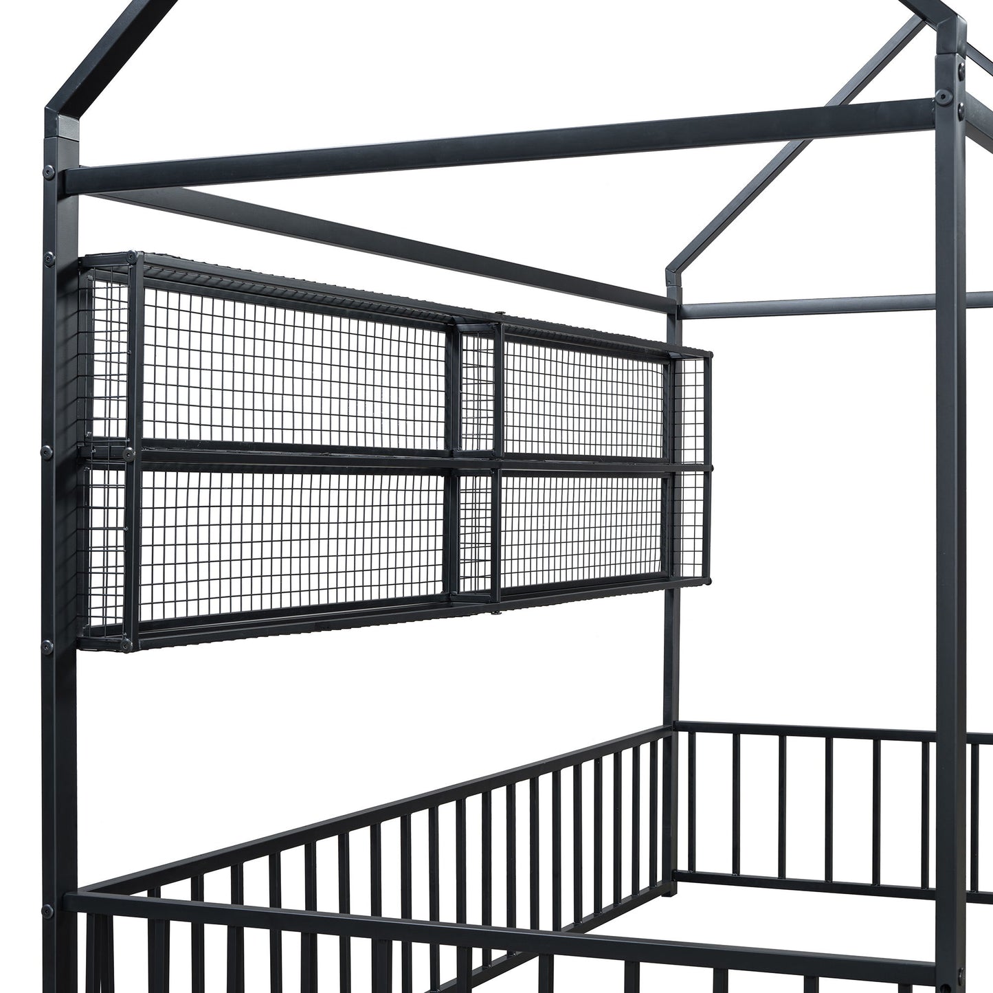 House Frame With Fence And Shelves