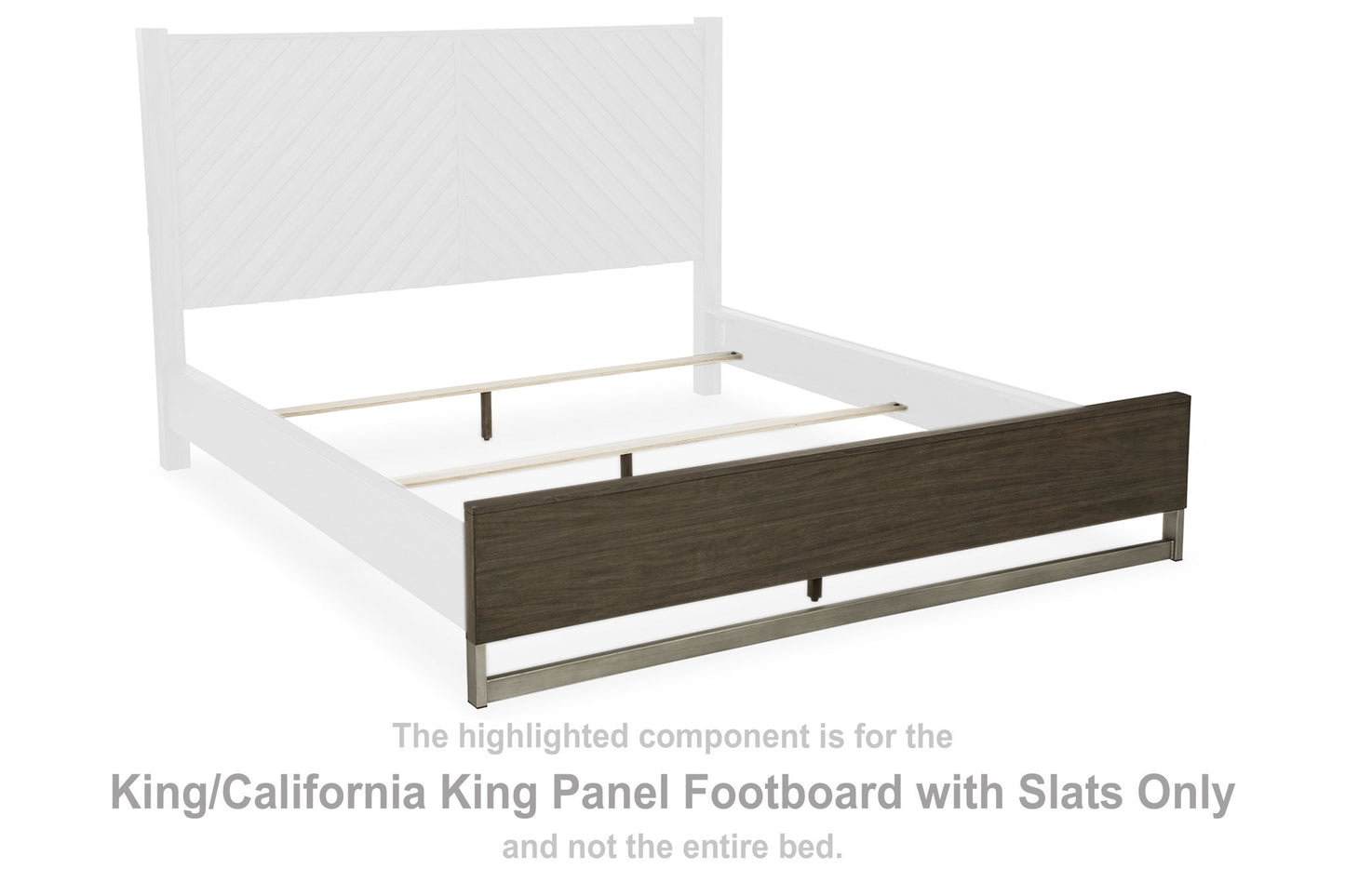Arkenton - King/California King Panel Footboard With Slats - Grayish Brown