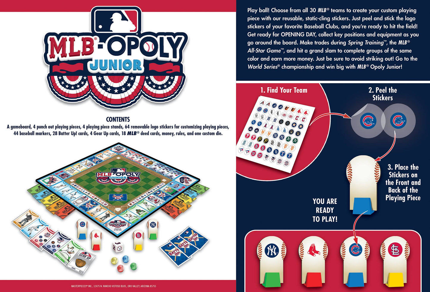 Masterpieces Puzzles - MLB Opoly Junior Board Game