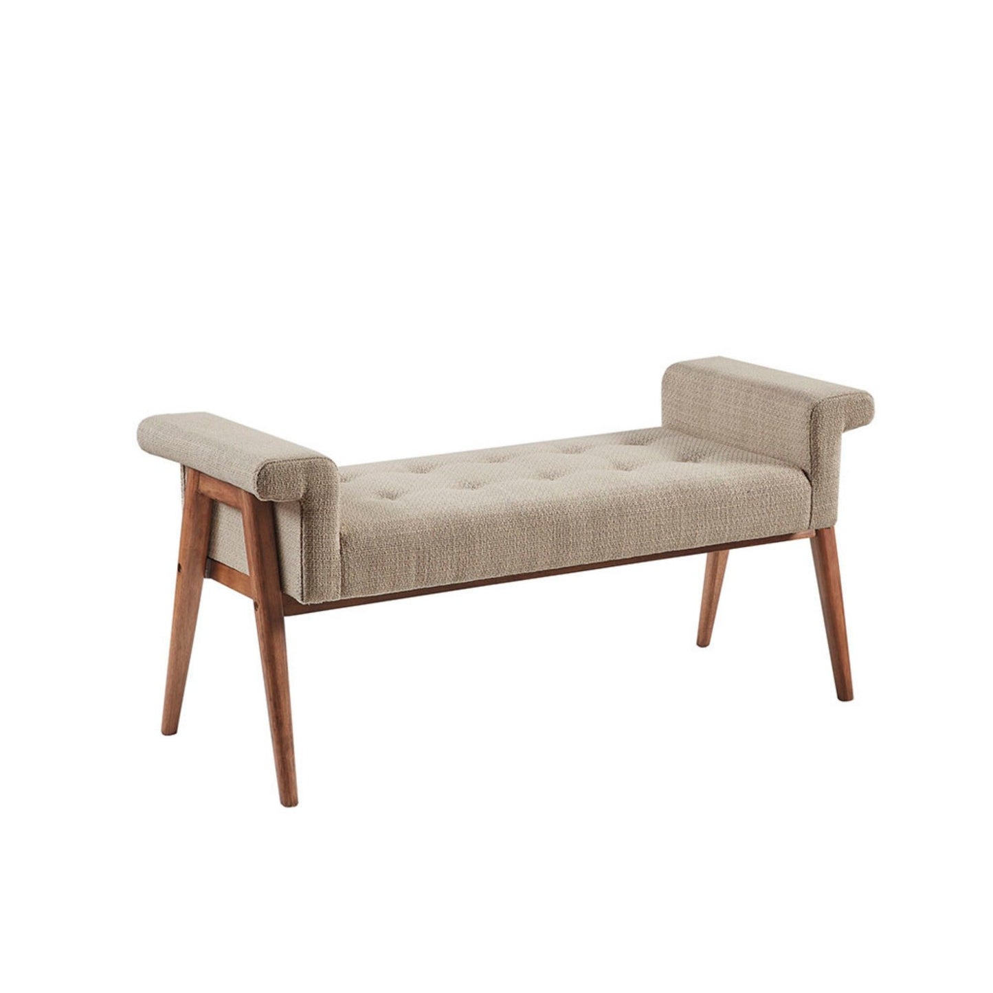 Accent Bench With Button Tufted Seat - Tan