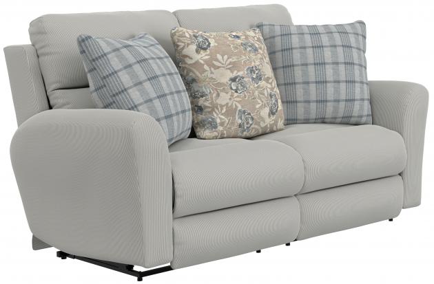 Catnapper Chappy Lay Flat Reclining Loveseat in Linen