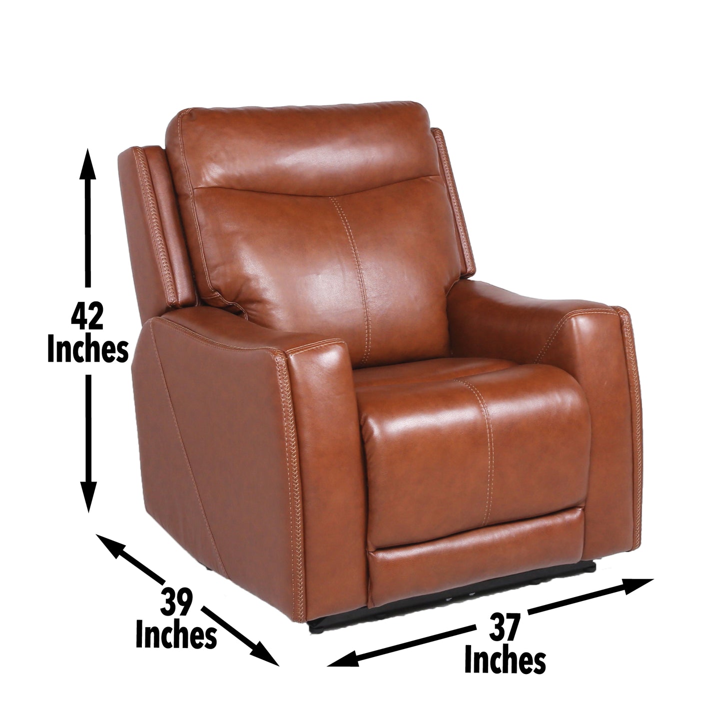 Steve Silver Natalia - Top Grain Leather 3 Piece Power Reclining Living Room Set - Brown