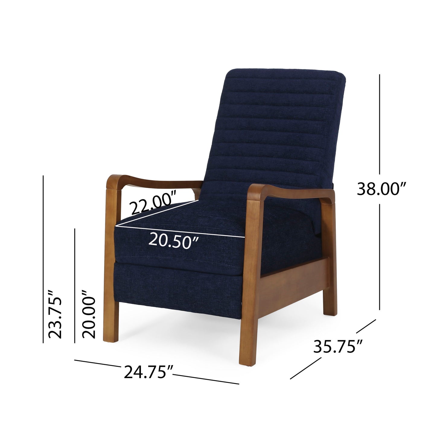 Contemporary Manual Club Recliner