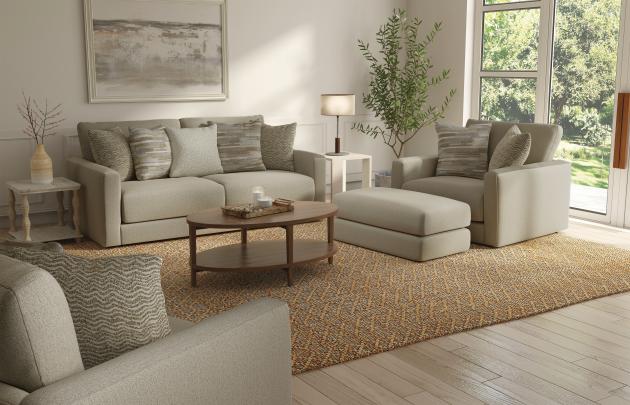 Jackson Amelia collection arrangement; coordinating pieces sold separately in Sand