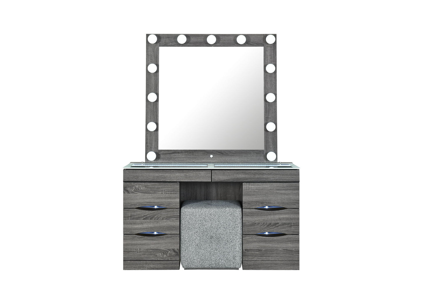 Lexi - Mirror With LED - Gray