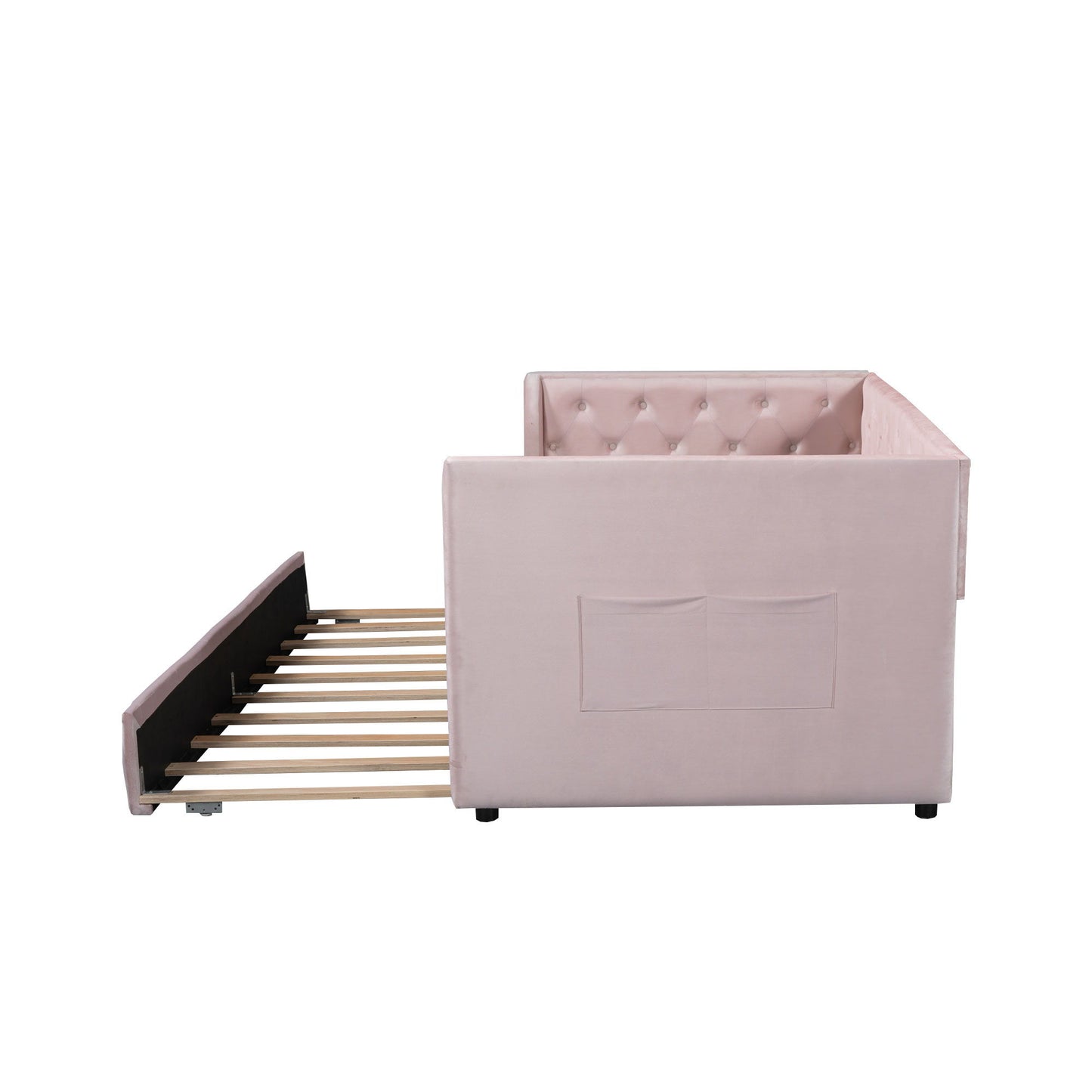 Upholstered Tufted Daybed With Trundle