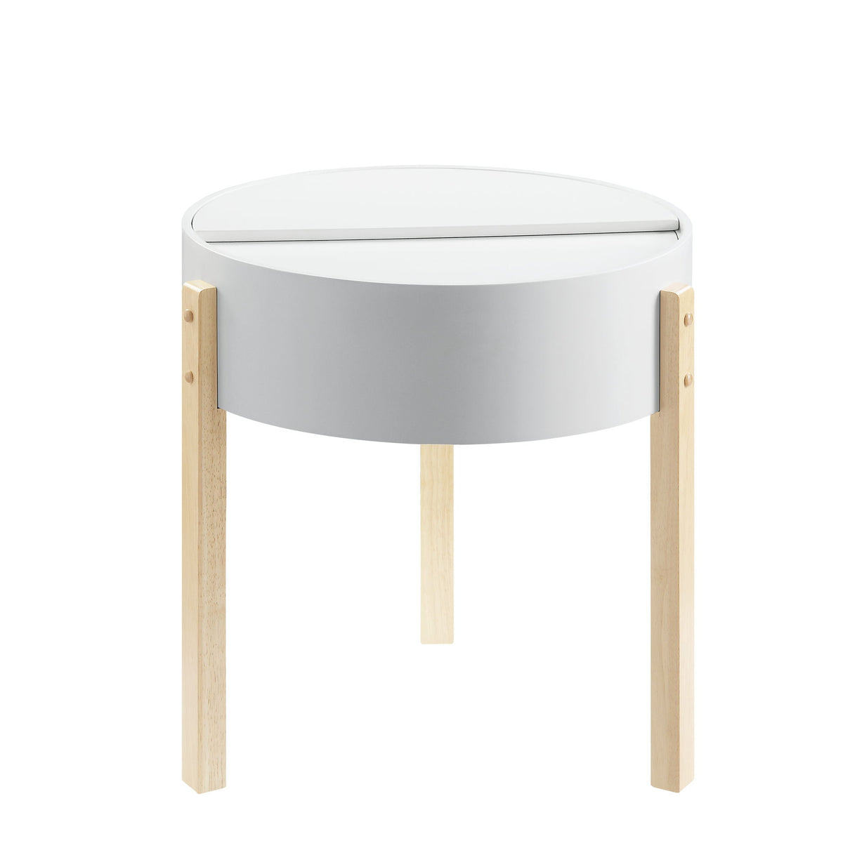 Bodfish - Round End Table - White
