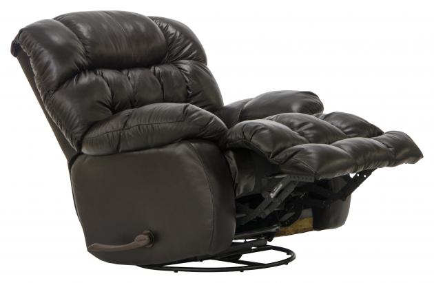 Catnapper Pendleton Chaise Swivel Glider Recliner in Chocolate