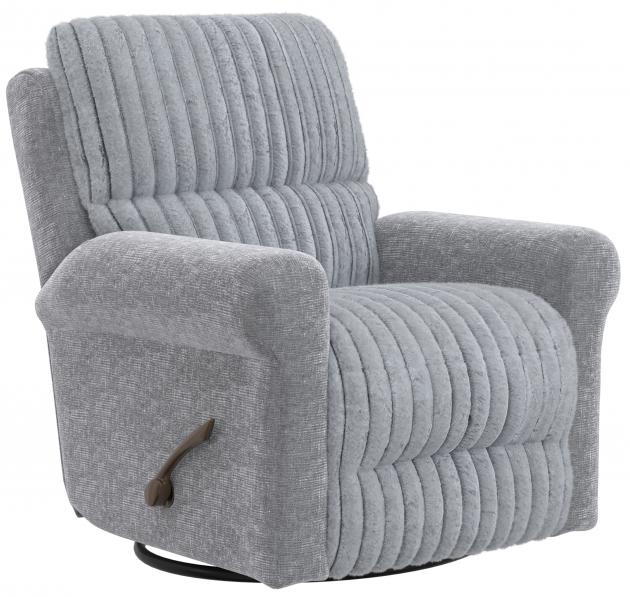Catnapper Foxy Swivel Glider Recliner in Nickel
