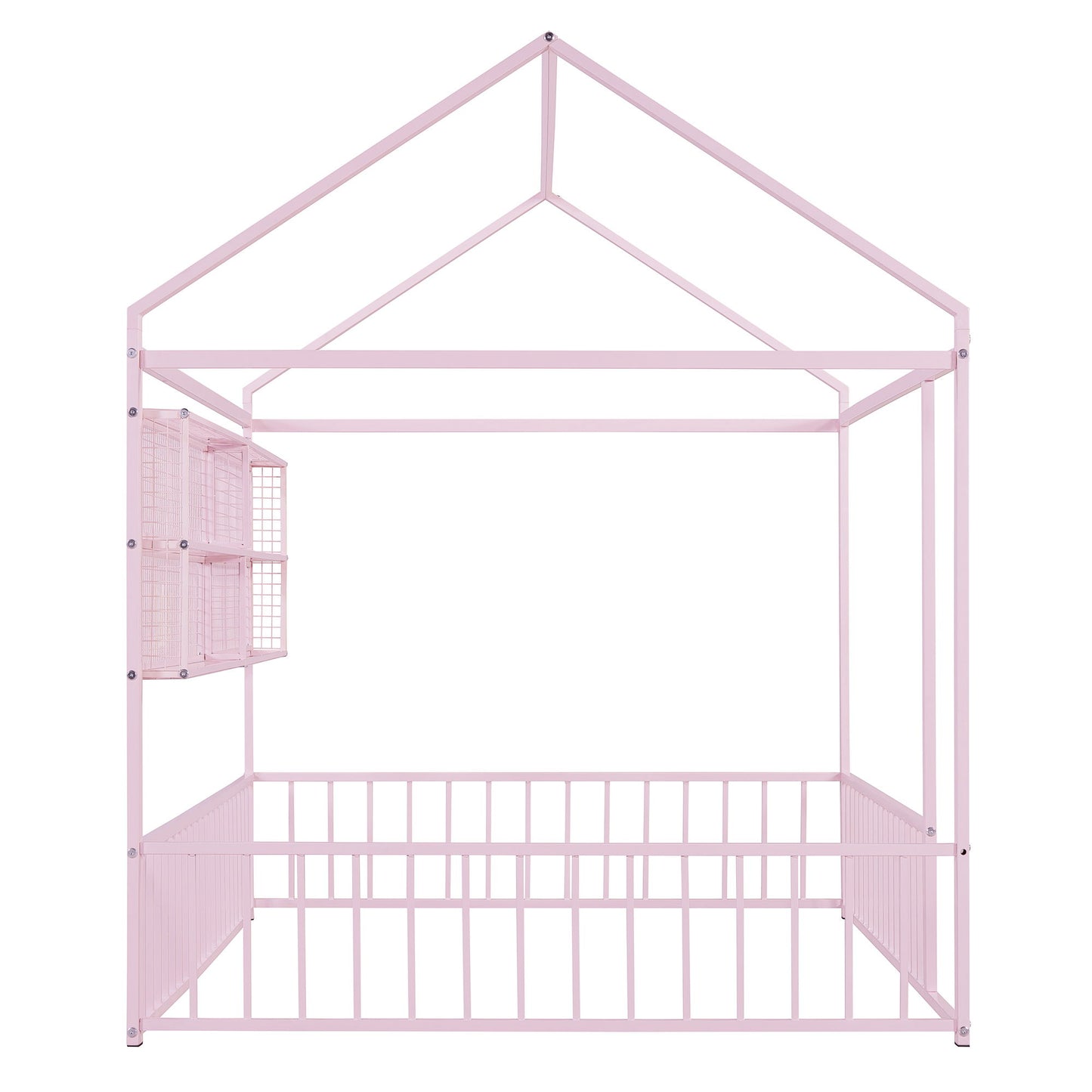House Frame With Fence And Shelves
