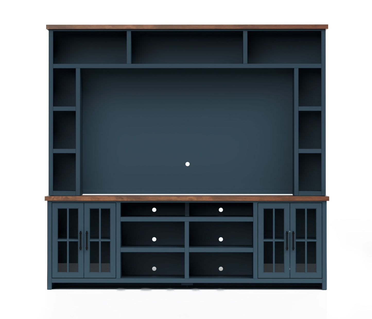 Nantucket - Entertainment Center - Blue Denim / Whiskey