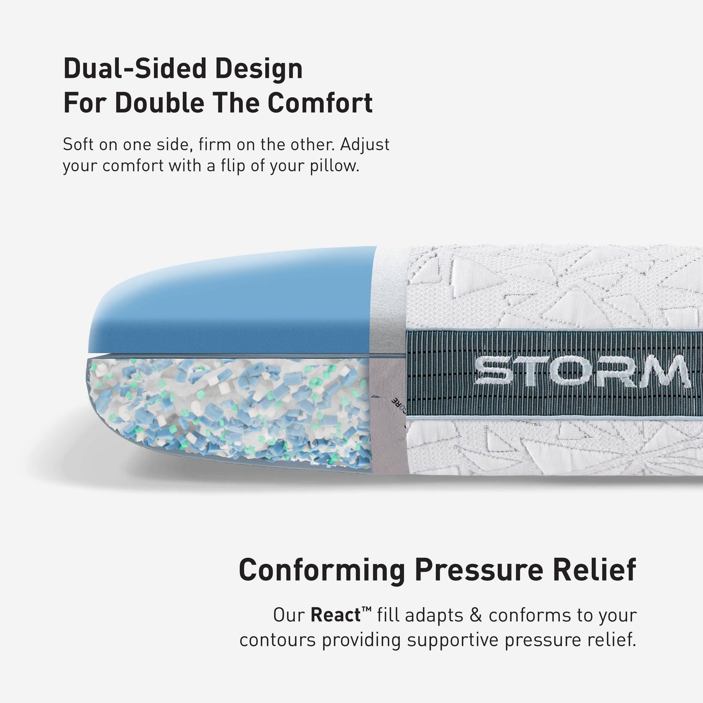 Bedgear - Storm Cuddle Curve Performance Pillow - Cooling - Medium