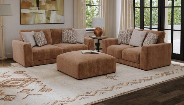 Jackson Silas collection arrangement; coordinating pieces sold separately in Mocha