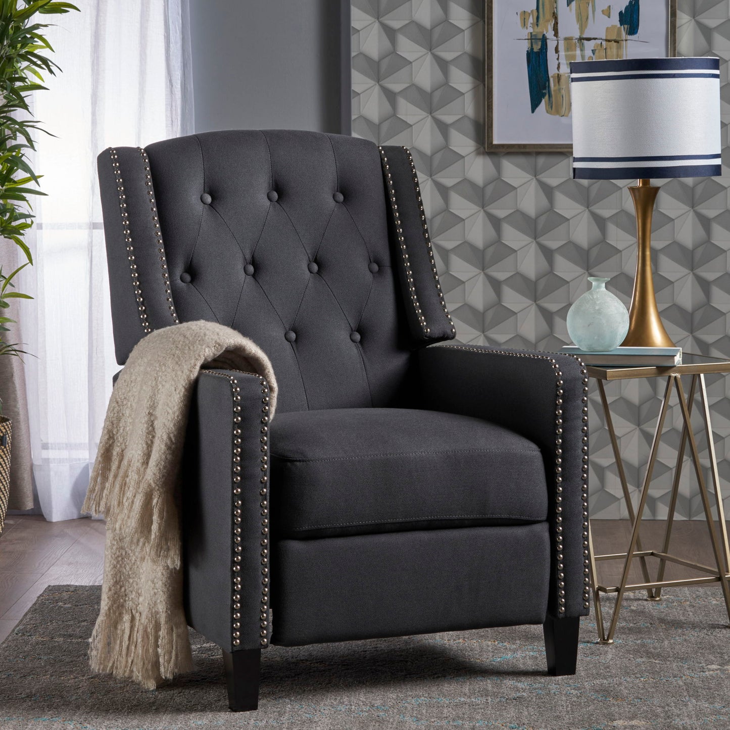 Classic Fabric Push Back Chair
