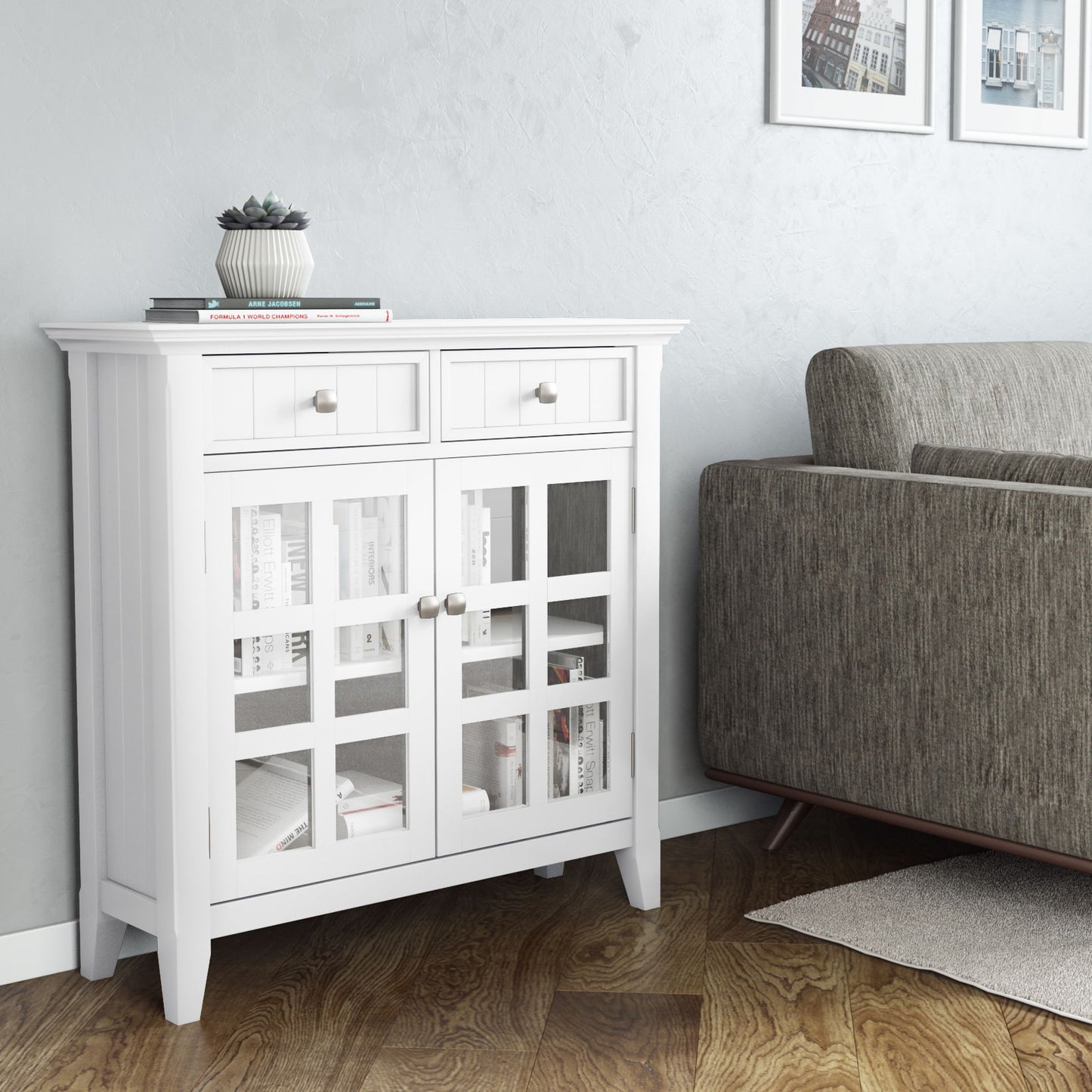 Acadian - Handcrafted Entryway Storage Cabinet