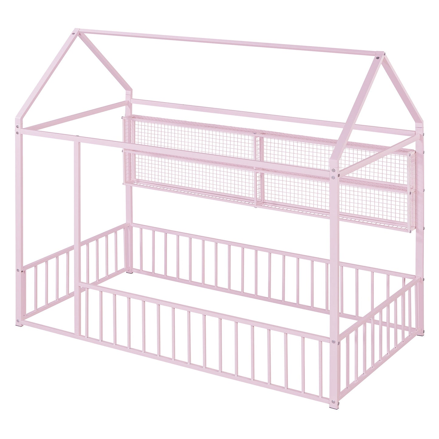 House Frame With Fence And Shelves