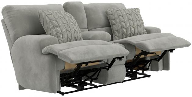 Catnapper Renaldo Power Lay Flat Recl Console Loveseat w/Zero Gravity in Stone
