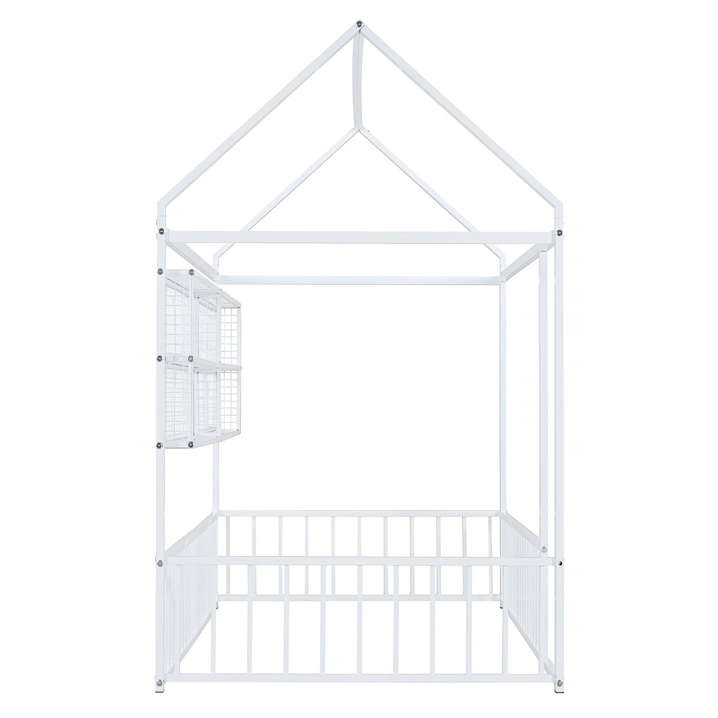 House Frame With Fence And Shelves