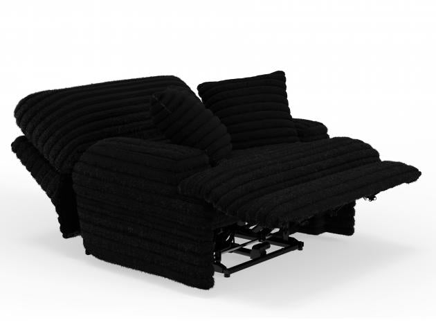 Catnapper Cushy Power Headrest Deep Seat Recliner in Black