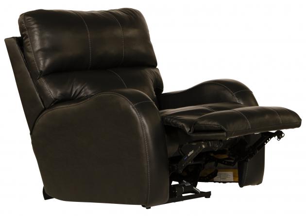 Catnapper Angelo Power Headrest Power Lay Flat Recliner in Black