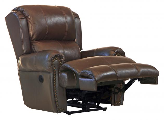 Catnapper Duncan Power Deluxe Lay Flat Recliner in Walnut