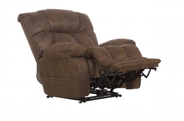 Catnapper Dawkins Power Lay Flat Recliner w/Oversized X-tra Comfort Footrest in Chocolate