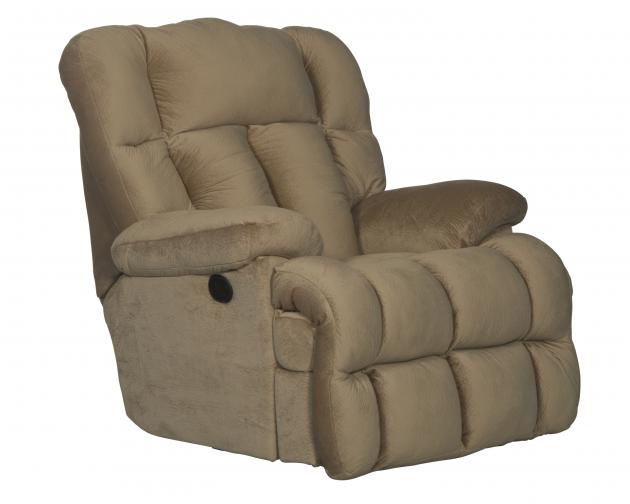 Catnapper Cloud 12 Power Lay Flat Chaise Recliner in Camel