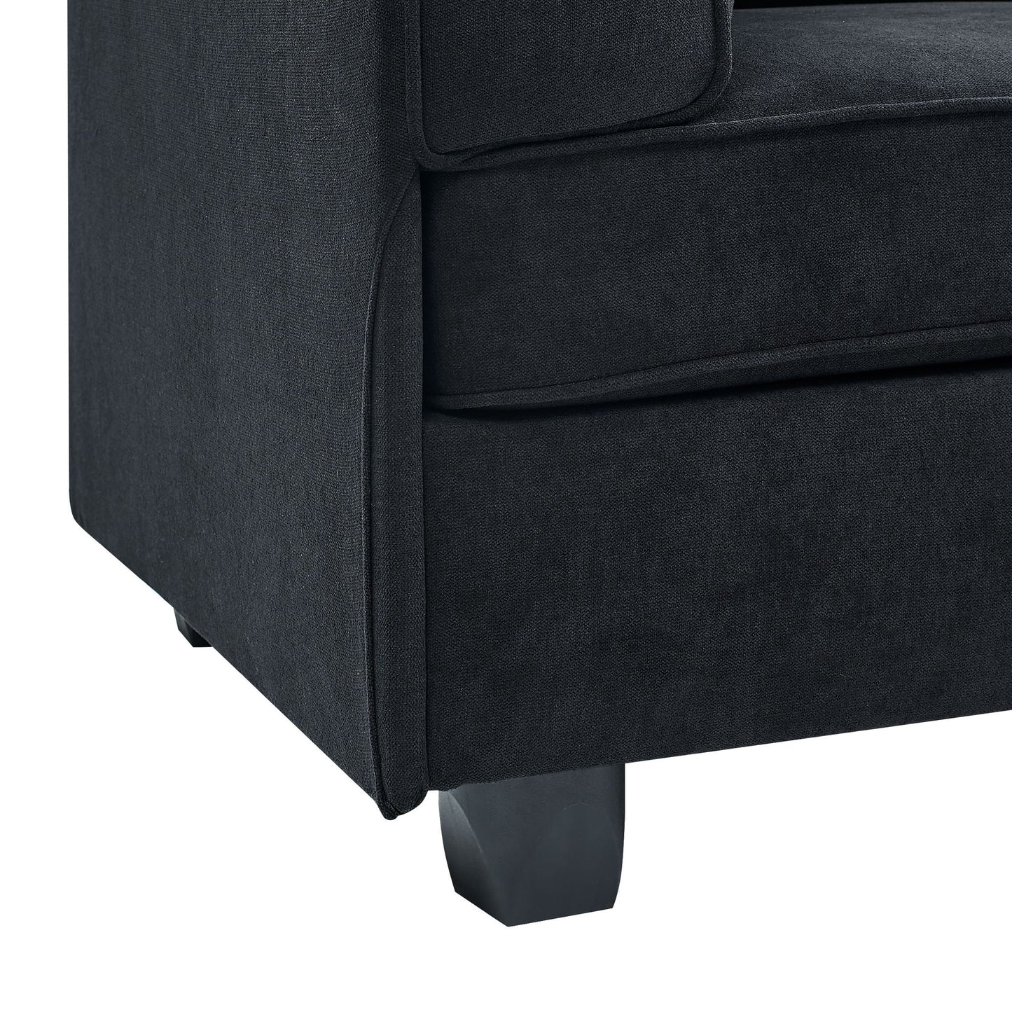 Upholstered Modular Sectional With Removable Cushions