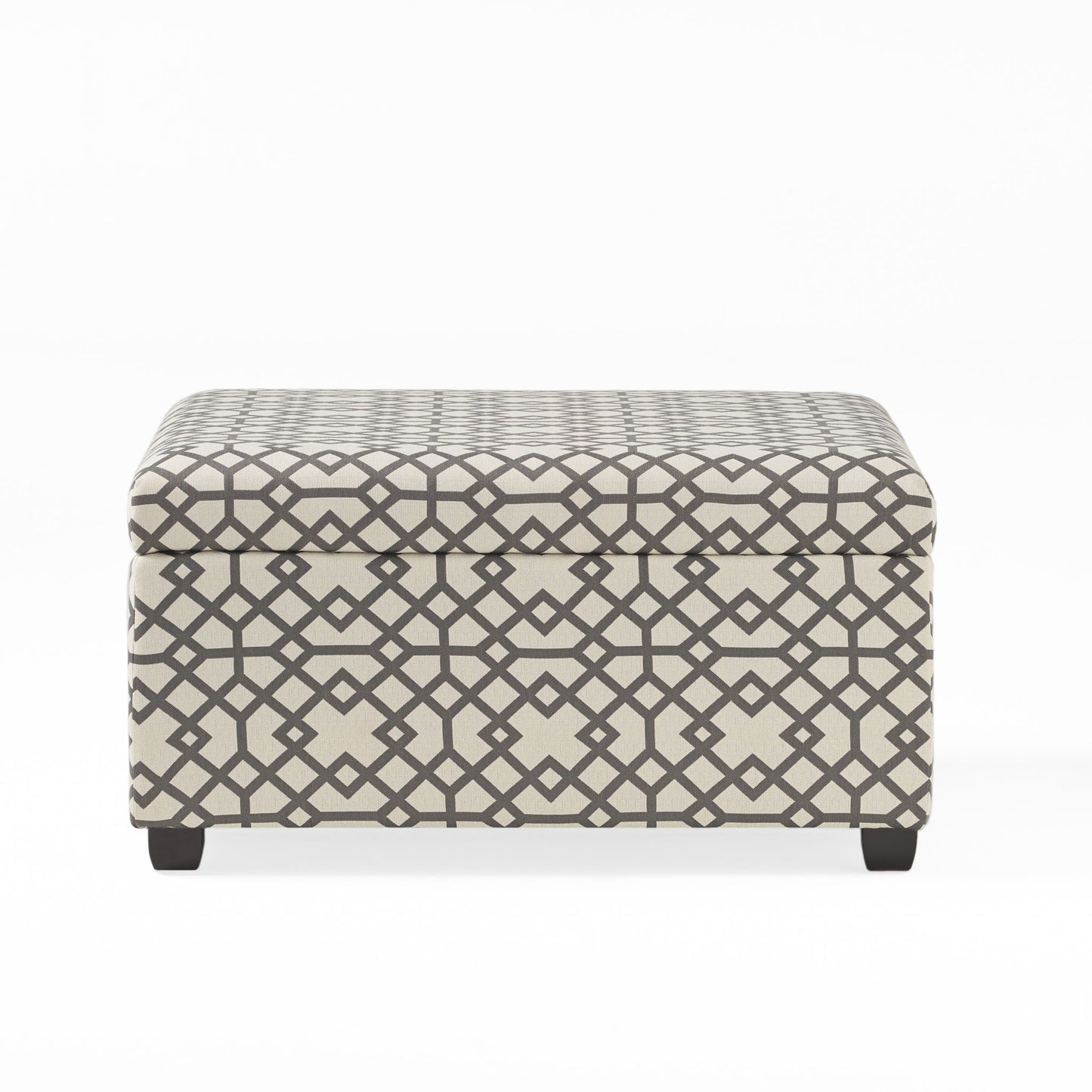 Richmond - Storage Ottoman With Unique Pattern And Ample Storage - Gray