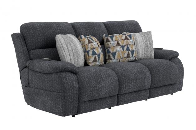 Catnapper Joya Power Headrest Power Reclining Sofa w/CR3 Heat/Massage/Lumbar/Zero Gravity in Galaxy