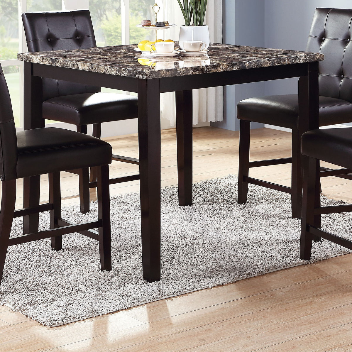Square Dining Table - Brown