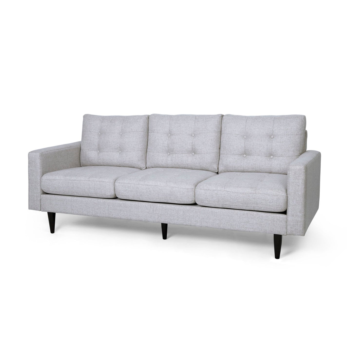 Jenny - Contemporary Tufted Fabric 3 Seater Sofa
