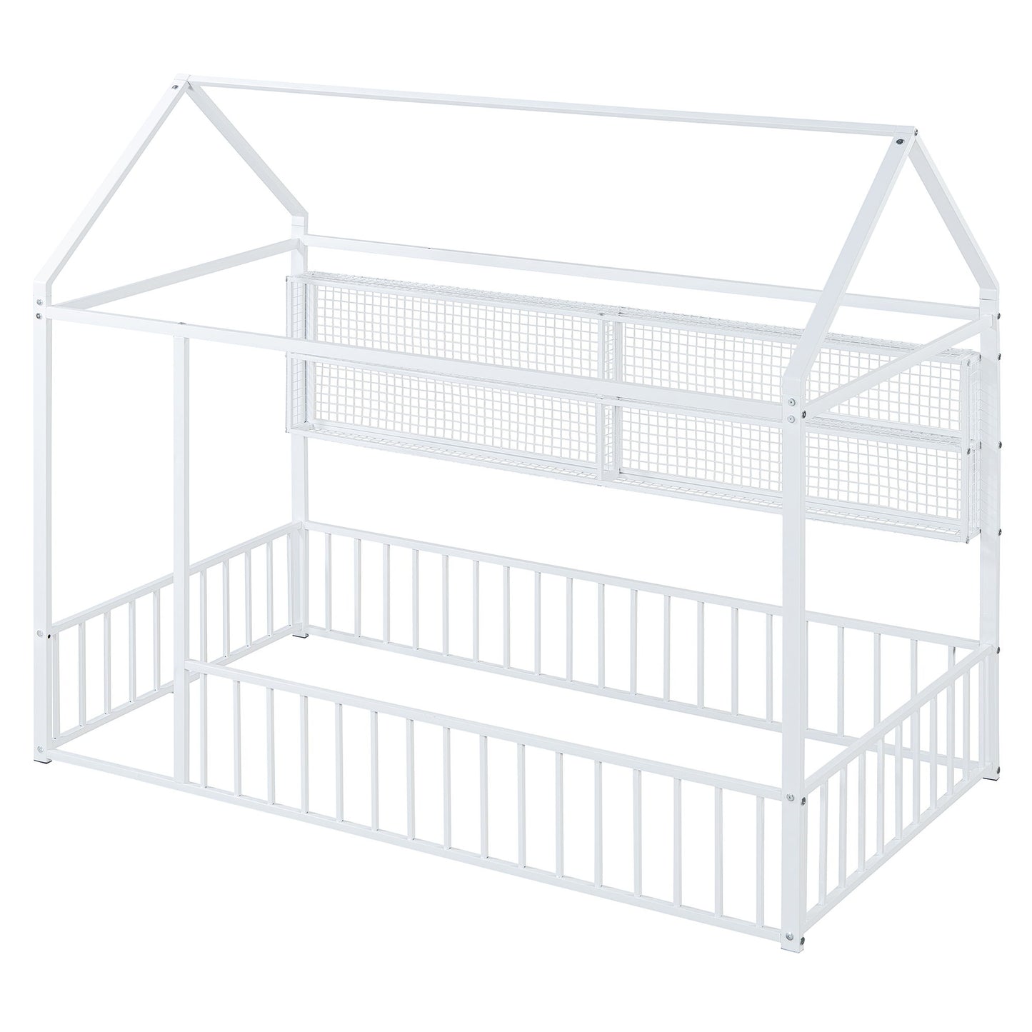 House Frame With Fence And Shelves