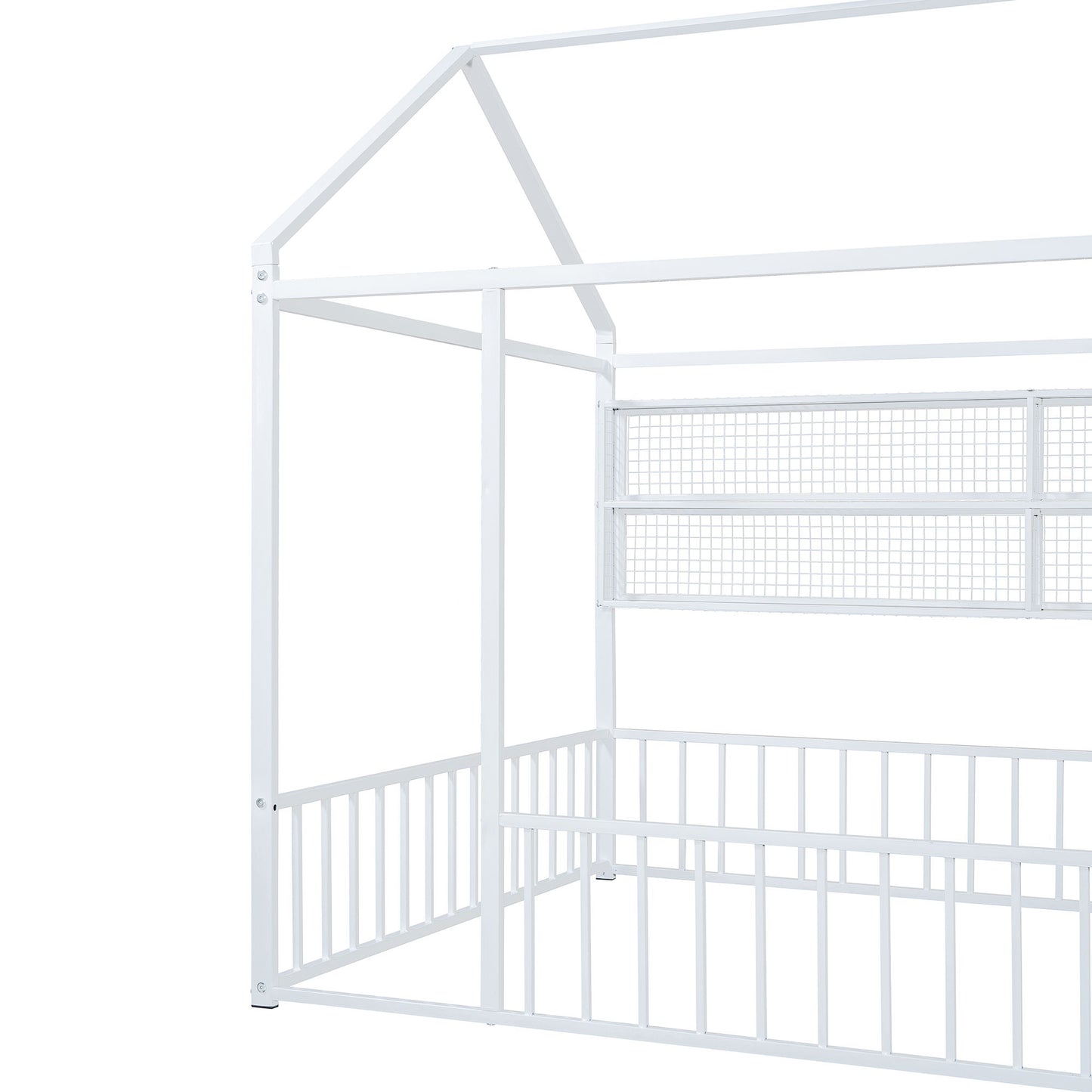 House Frame With Fence And Shelves