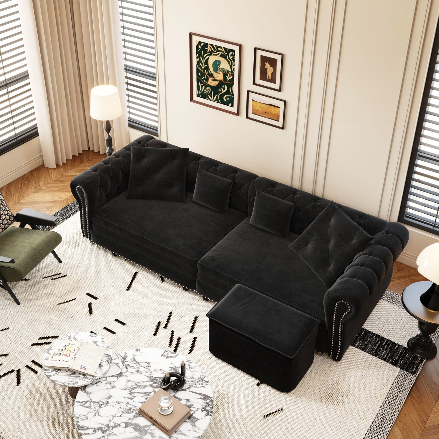 3 In 1 Pull Out Convertible Sleeper Sofa Bed