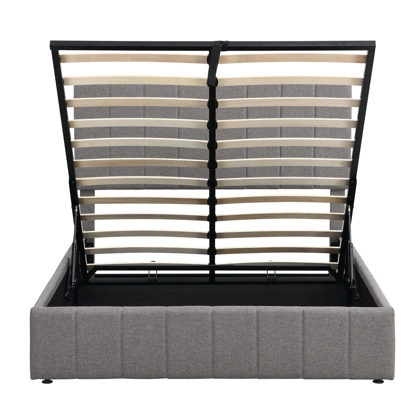 Elegant Upholstered Platform Bed With Hydraulic Storage System