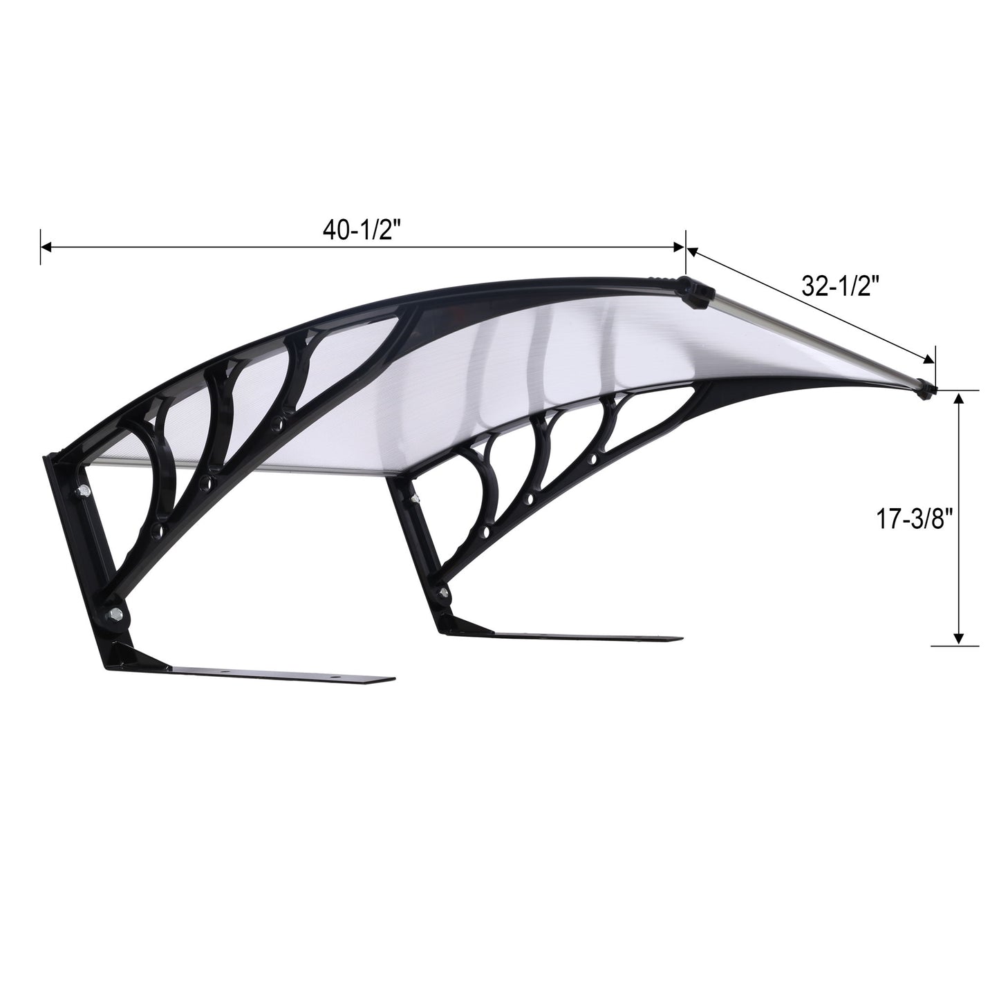 Weather Resistant Polycarbonate Canopy Outdoor Shade Cover For Robotic Lawn Mowers - Black