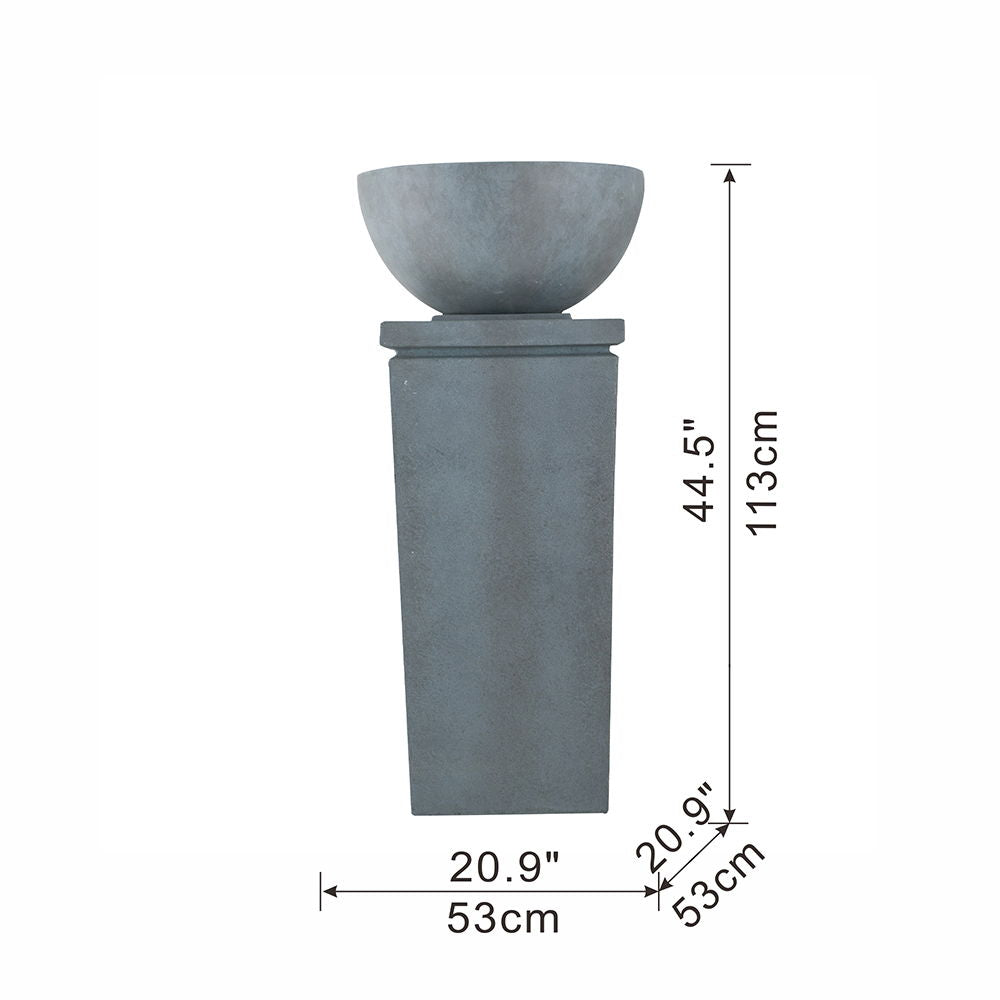 Zen Bowl Water Fountain, Outdoor Bird Feeder / Bath Fountains, Relaxing Water Feature For Garden