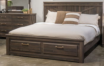 Vonitta Bay - King Panel Rails - Dark Brown