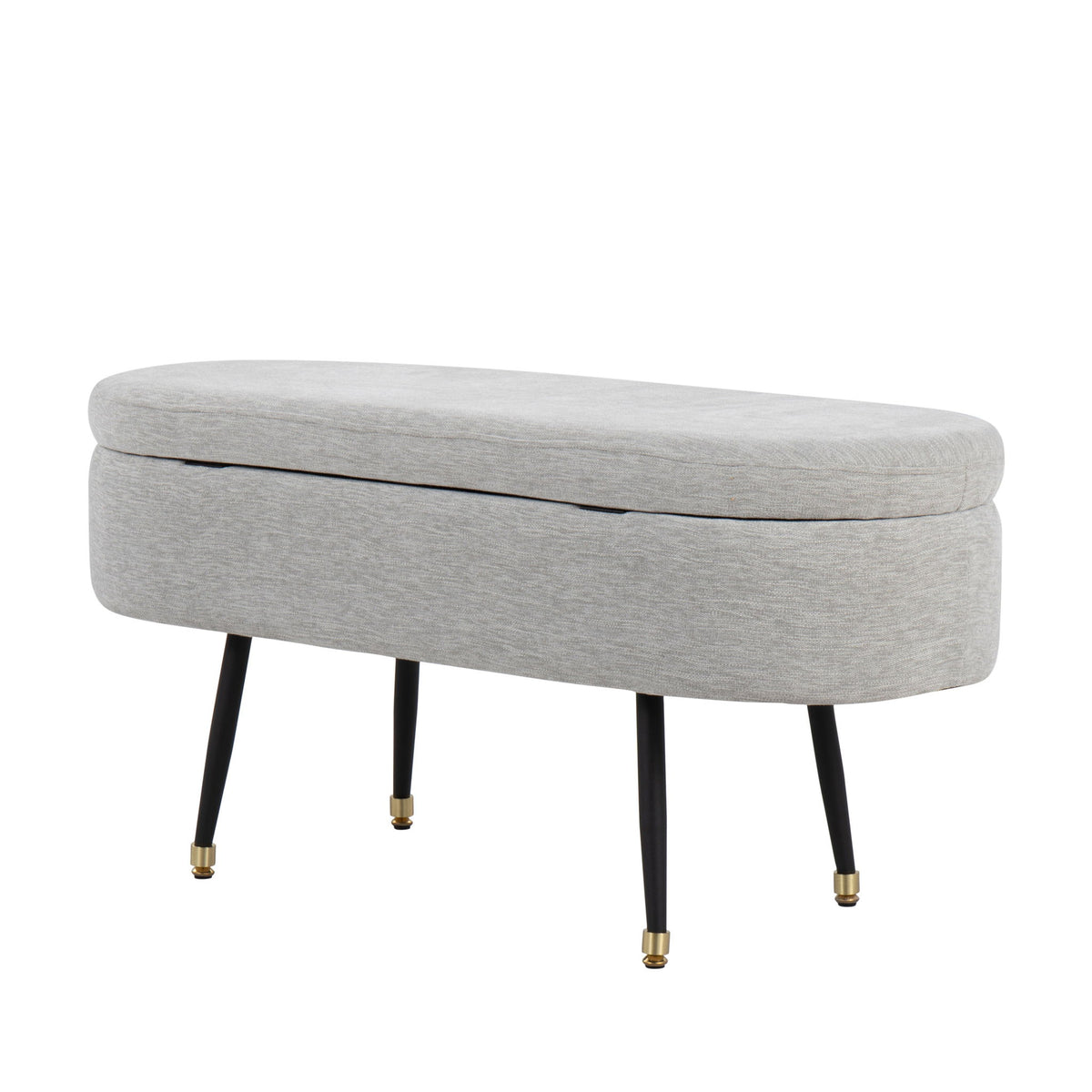 Harvey - Contemporary Storage Bench - Gray