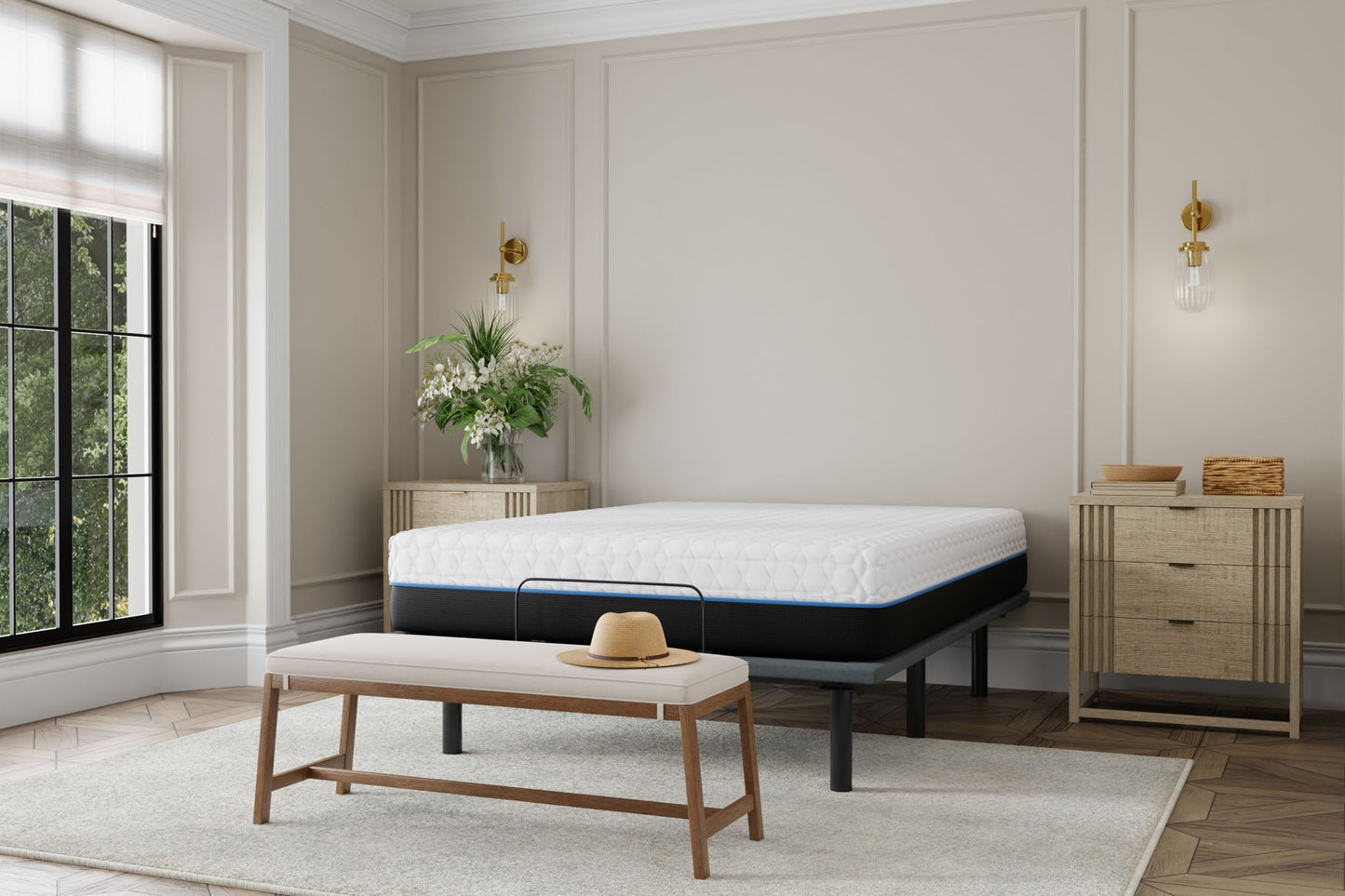 Copper Lux - 14" Plush Memory Foam Mattress With Phase Change Cooling Fabric
