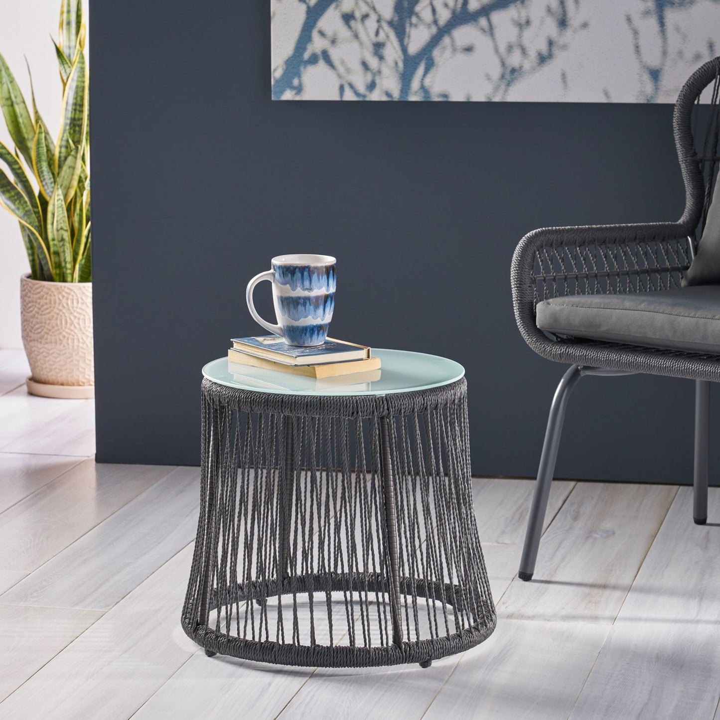 Boho Southport - Side Table With Glass Top