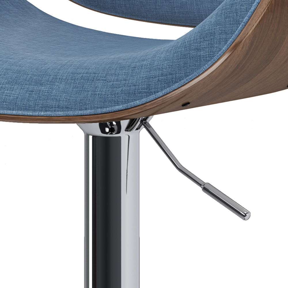 Marana - Adjustable Swivel Bar Stool - Blue Linen