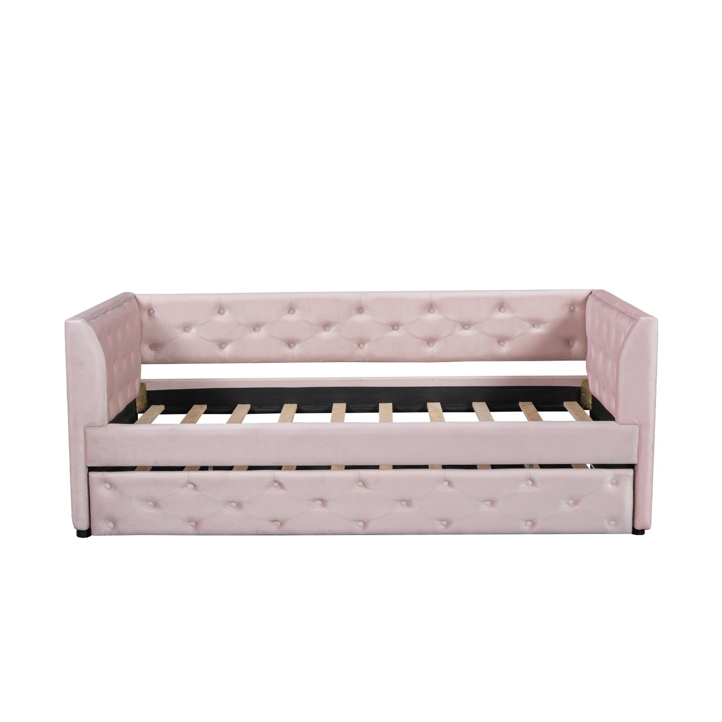 Upholstered Tufted Daybed With Trundle