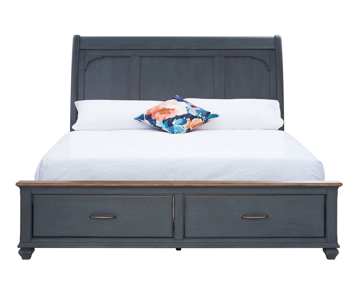 Americana - King Storage Footboard - Corduroy Blue