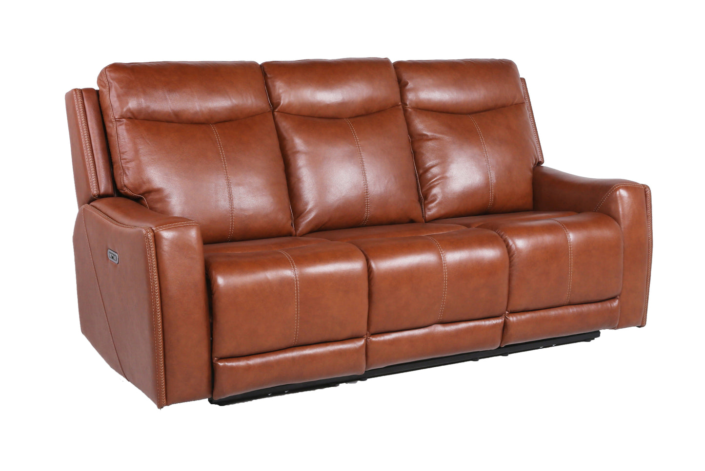 Steve Silver Natalia - Top Grain Leather 3 Piece Power Reclining Living Room Set - Brown