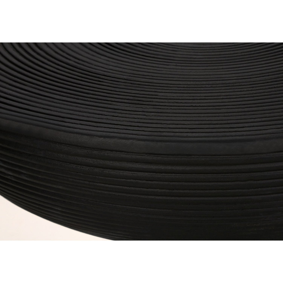 Round Accent Table, Indoor Outdoor - Black